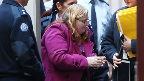 Christine Lyons outside court today. (AAP)