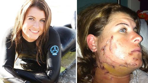 Lisa Mondy was wakeboarding off Port Stephens when attacked by a great white shark.