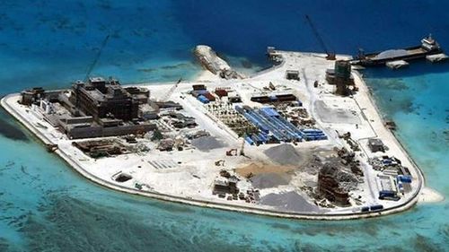 One of China's man-made islands in the Spratly Islands. (AP).