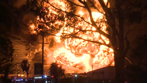 The huge fireball reached up to 150 metres in height. It occurred after an industrial fire in North St Marys in Western Sydney.