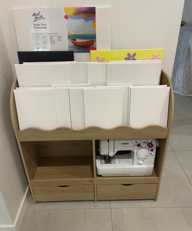 Bernadette Kerger kmart wavy bookshelf