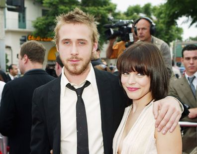 LOS ANGELES - JUNE 21:  Actors Ryan Gosling (L) and Rachel McAdams pose at the premiere of New Lines' "The Notebook" at the Village Theatre on June 21, 2004 in Los Angeles, California. (Photo by Kevin Winter/Getty Images) *** Local Caption *** Ryan Gosling;Rachel McAdams