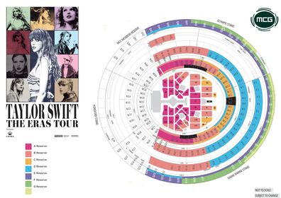 MCG seating map for Taylor Swift Eras Tour