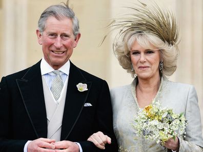 Prince Charles and Camilla, Duchess of Cornwall on their wedding day in 2005.