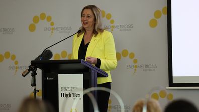 Queensland Premier Annastacia Palaszczuk speaks at a Brisbane High Tea fundraiser for Endometriosis