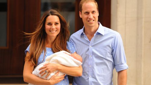 The couple with their first child, Prince George, in July 2013. (PA/AAP)