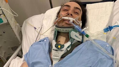 Ioannis Vidiniotis, 28, was swimming with his loved ones at Cottlesoe Beach in Perth - the city's postcard location - on New Year's Eve when he struck his head on a sandback.