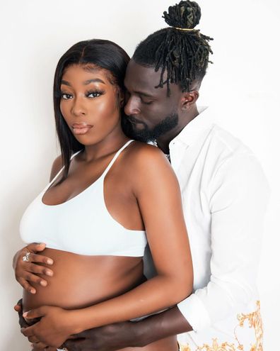 Nicole and her partner Global Boga were expecting their first child together next month.