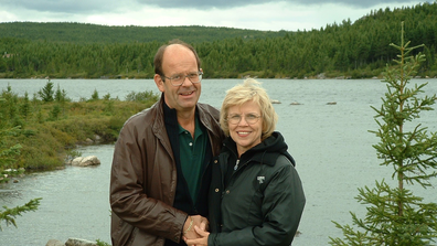 Nick and Diane: 20 years ago, Nick Marson and Diane Kirschke were strangers who fell in love when their flight from London to Texas was diverted to Newfoundland, Canada during 9/11. Here they are in Newfoundland on a return trip in 2002.