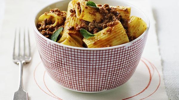 Veal and pancetta ragu with rigatoni