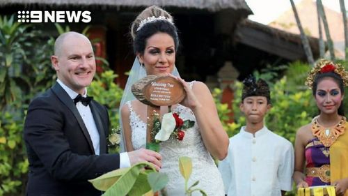 Matt Goland and Bita Zaeim on their wedding day. 