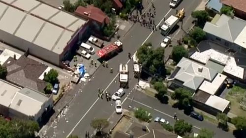 Aerial images capture the aftermath of the explosion.