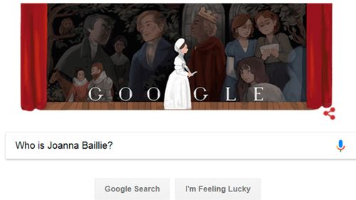 Google Doodle pays tribute to Scottish poet Joanna Baillie 