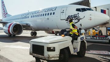 Virgin Australia airplanes at Sydney Domestic Airport