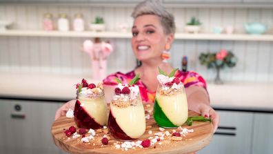 Jane de Graaff makes slanted Christmas jelly jar trifle