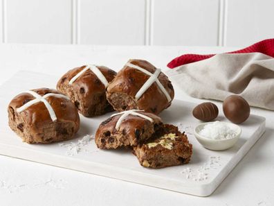 Coles Lamington Hot Cross Buns