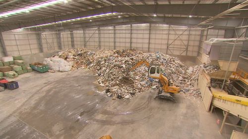 The resource recovery plant aims to solve waste and energy problems. Picture: 9NEWS