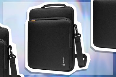 9PR: tomtoc Tablet Shoulder Bag for Apple iPad, Black