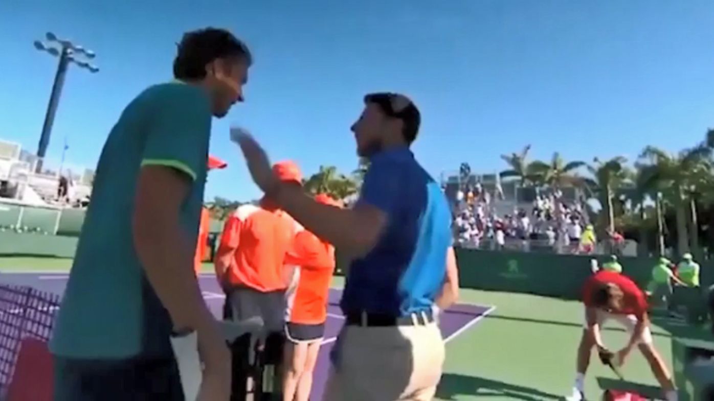 Miami Open: Daniil Medvedev fires up at Stefanos Tsitsipas after words exchanged at net