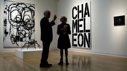 A Christopher Wool exhibition. (AFP)