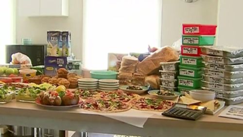 Delicious, but cheap, meals are on offer with the food preparation system. (9NEWS)