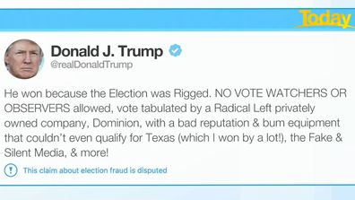 US President Donald Trump continues to tweet about widespread election fraud, despite having an evidence. 