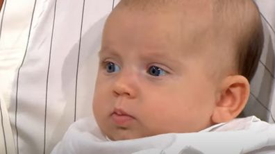 Baby of Ferne McCann has poo explosion on live British TV show This Morning.