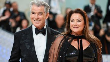 Pierce Brosnan and Keely Shaye Smith at the 2023 Met Gala Celebrating &quot;Karl Lagerfeld: A Line Of Beauty&quot;, May 01, 2023 in New York City. (Photo by Dimitrios Kambouris/Getty Images for The Met Museum/Vogue)