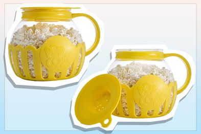 9PR: Ecolution Microwave Popcorn Popper with Temperature Safe Glass and 3-in-1 Lid