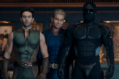 The Boys Season 5Credit: Jasper Savage/Prime Video

Copyright: © Amazon Content Services LLC

Description: Chace Crawford (The Deep), Antony Starr (Homelander), Nathan Mitchell (Black Noir)