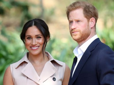 Prince Harry, Duke of Sussex and Meghan, Duchess of Sussex attend a Creative Industries and Business Reception on October 02, 2019 in Johannesburg, South Africa.  