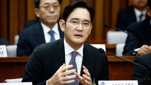 Lee Jae-Yong, vice chairman of Samsung answers questions during a parliamentary hearing. (Photo by Jeon Heon-Kyun-Pool/Getty Images)