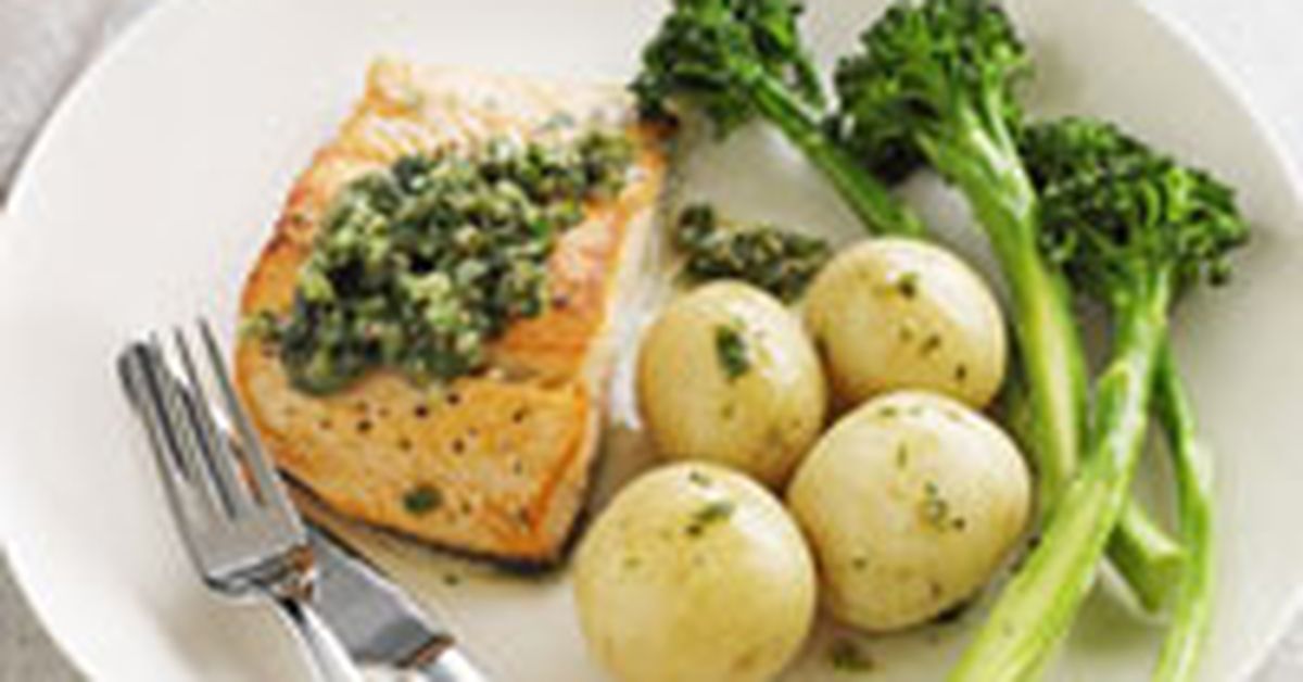 Salmon with salsa verde - 9Kitchen