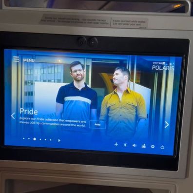 The in-flight entertainment even came with a selection of LGBTQ+ films and TV.