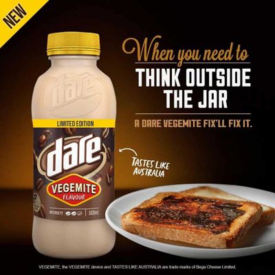 Vegemite iced coffee? Dare asks fans to 'think outside the jar'