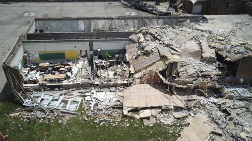 Fourth-grade classrooms are exposed at the Grafton/Kennedy Elementary School in Dayton.