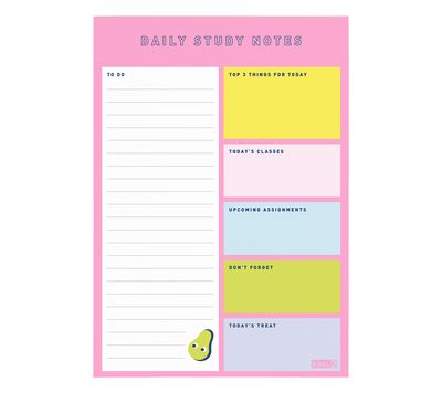 <p>Staying on top of your schedule is easy - and fun - when you have a cute planner to work with.</p>
<p><a href="https://www.kikki-k.com/a5-study-notes-pad-cute-2018" target="_blank">Kikki K A5 Study Notes Cute, $7.95.</a></p>