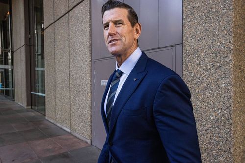 Ben Roberts-Smith departs the Federal Court in Sydney, Friday, 2 May 2025. Evidence in the Ben Roberts-Smith's defamation case has been given for the first time in the years-long battle after the former soldier won a court bid to use a 'secret recording' of the journalist as part of an attempt to overturn his damning defamation loss. 