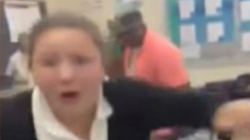 US substitute teacher filmed whipping students with belt