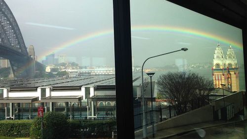 Another view of the double rainbow (courtesy: Jayne Wild)