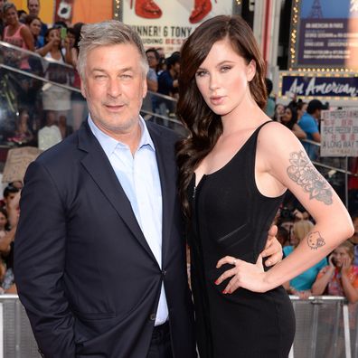 Alec Baldwin and daughter Ireland attend the New York premiere of Mission Impossible: Rogue Nation in 2015.