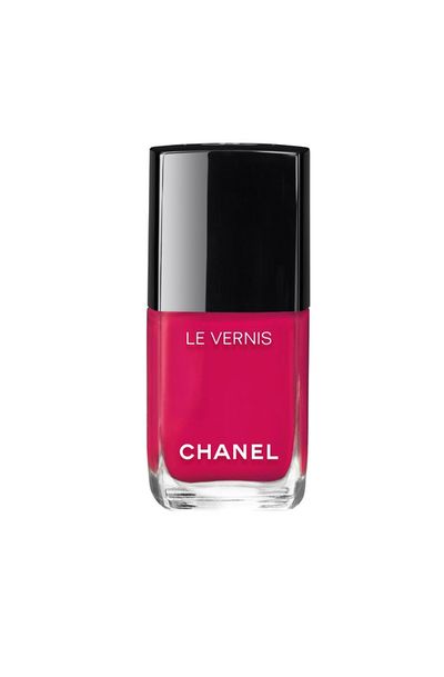 <a href="http://www.chanel.com/en_US/fragrance-beauty/makeup-colour-le-vernis-140404/sku/140412" target="_blank">Chanel Le Vernis in Camelia, $40, Chanel.com</a>