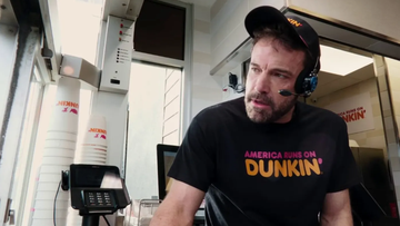 Ben Affleck in the Dunkin Donuts Super Bowl advert