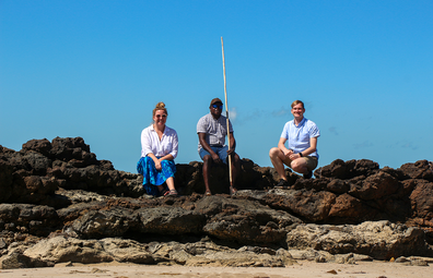 Indigenous man Yinimala Gumana, traditional owner of Gan Gan homeland in East Arnhem Land, Northern Territory.