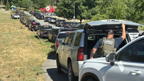 Multiple firefighters have been shot while responding to a fire in Coeur D'Alene in Idaho.