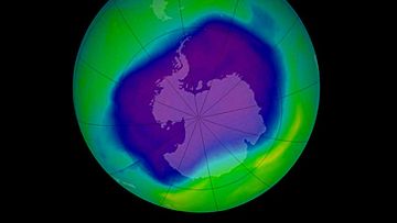 Image of ozone layer hole over Antartica (Getty)
