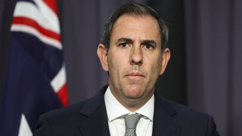 Treasurer Dr Jim Chalmers at a press conference at Parliament House in Canberra on Monday 13 October 2025. fedpol Photo: Alex Ellinghausen