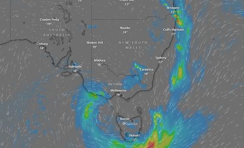 Rain map December 1, 2024