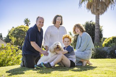 Perth boy Sam McCallum with his family. Credit: @stephenheathphotography