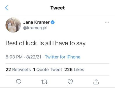 Jana Kramer tweet